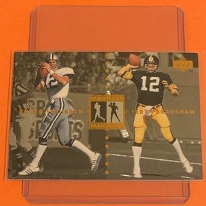 R.Staubach/T.Bradshaw #MM25 1997 UD [Legends Marquee Matchups] Football Card